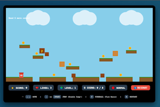 create a 2d HTML5 game with javascript for web
