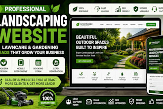 landscaping website, lawncare website, gardening and landscaping leads website