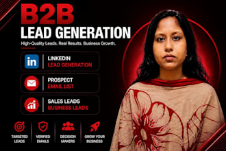 provide targeted b2b sales leads, email list and linkedin