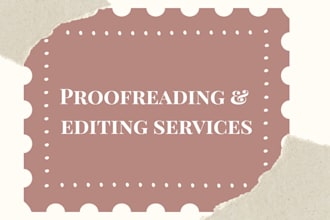 proofreading and editing services