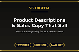 write compelling product description and sales copy