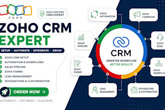 set up zoho CRM automation workflows sales pipeline zoho forms lead management