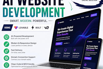 build a modern ai website using lovable, bolt and v0