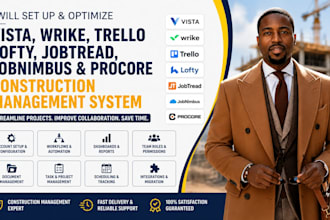 setup vista wrike trelo lofty jobtread jobnimbus procore construction management