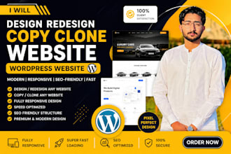 design redesign copy clone website wordpress website
