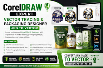 manually convert jpg png logo to vector in and coreldraw