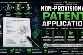 prepare your complete non provisional patent application patent filing