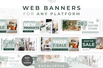 design professional website banner, hero image, header and shopify slider