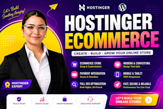 create hotinger online store, hostinger ecommerce website builder redesign
