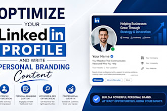 optimize your linkedin profile and write personal branding content