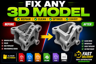 fix 3d model file stl obj 3mf optimization for 3d printing