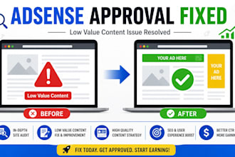 fix google adsense low value content issue and guarantee approval