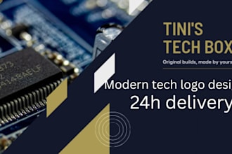 design modern tech logo and banner for your brand