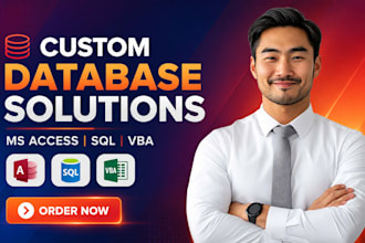 design and develop custom microsoft access databases with sql, vba, mx, postgres