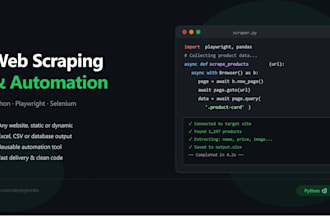 build a python web scraper and automation tool