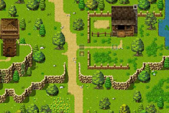 design custom map, tiled map and tileset for your game in rpgmaker mv or mz