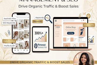 design aesthetic pins and handle pinterest SEO marketing