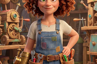 create 3d style cartoon character, avatar, logo, or ai art