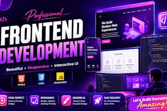 build a professional frontend website with clean code
