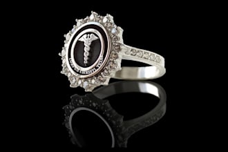 design 3d cad jewelry rings for 3d printing and rendering