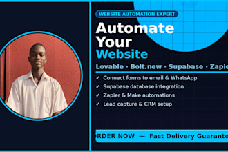connect your lovable website to email whatsapp and supabase