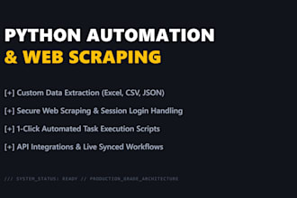 write custom python scripts for web scraping and automation