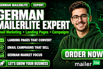 design german mailerlite email marketing, mailerlite landing page email campaign