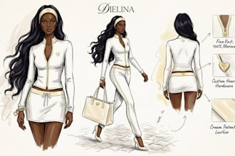 draw a fashion illustration or sketch for you