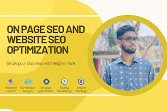 do on page seo and website optimization