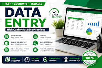 data entry, excel data entry, copy paste and PDF to excel