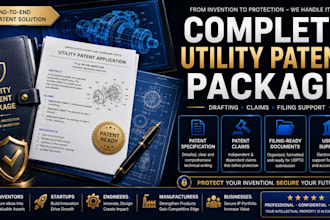 provide a complete utility patent drafting and patent filing patent application