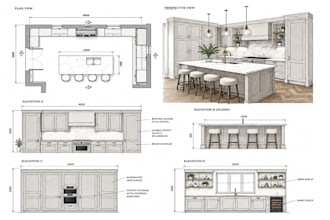 design and render a realistic 3d interior for your space
