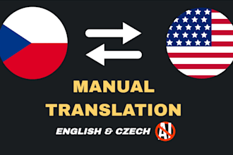 manually translate english to czech or czech to english