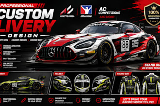 create asserto corsa livery, helmets, livery skin, for iracing, gt3