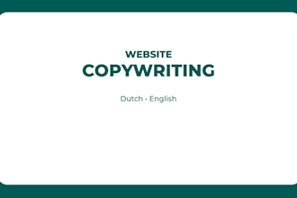 write engaging website copy in dutch and english
