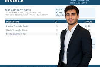 create invoice quote billing template excel word pdf for your business