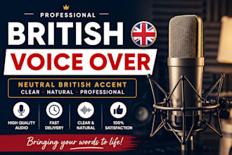 record a professional UK english voice over