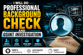 do professional background check and osint investigation