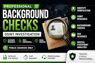 do professional background check and osint investigation