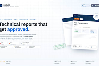 write professional engineering, hse and project management reports