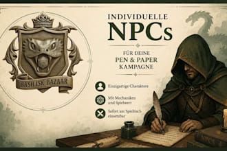npcs für pnp erstellen mit klarer mechanik und charakterzügen
