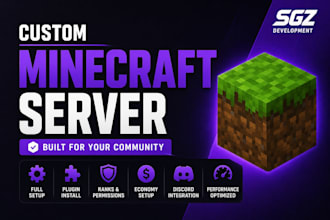 create and setup a professional custom minecraft server