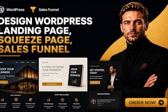 design wordpress landing page, squeeze page, sales funnel, or sales page