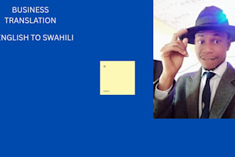 provide professional english to swahili business translation