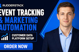set up rudderstack customer data platform event tracking  marketing automation