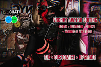 edit, fix and customize your booth, gumroad, jinxxy avatar for warudo and vrchat