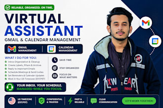 be your US time zone virtual assistant for gmail and calendar