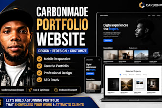 build carbonmade portfolio website photographers designers creative model photos