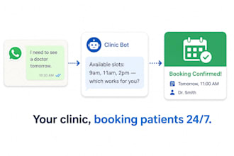 build an ai appointment booking chatbot for your clinic on whatsapp or website