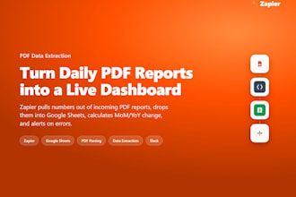 automate PDF data extraction into google sheets with zapier